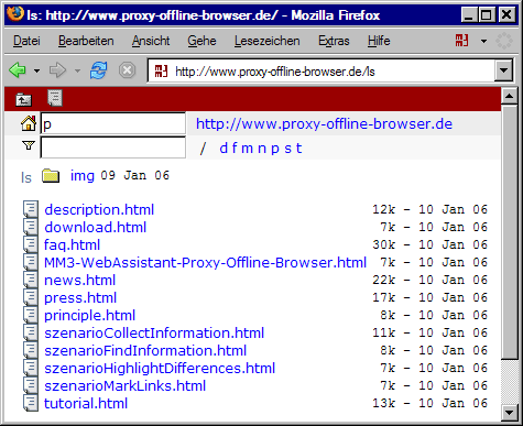 Verzeichnis: http://www.Proxy-Offline-Browser.de/ls